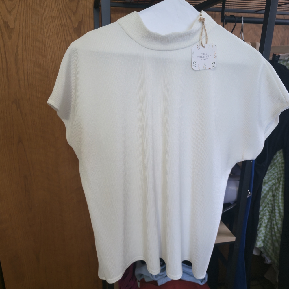 Chic White Vintage Short Sleeve Women's Top